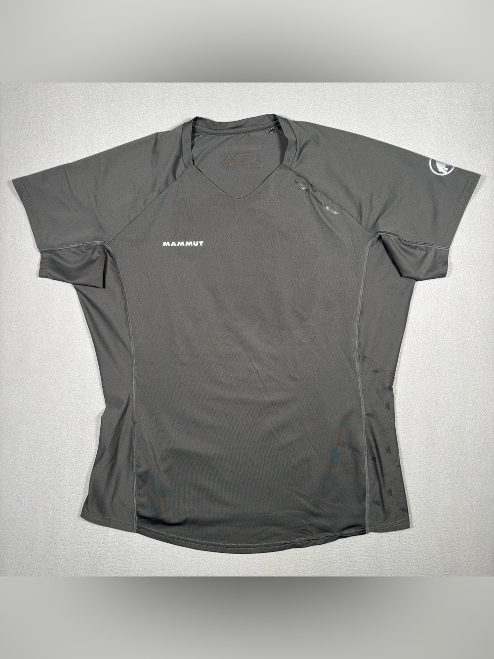 MAMMUT MTR 71 T-Shirt Womens XL Gray  Running Hiking Outdoors Fitness Stained
